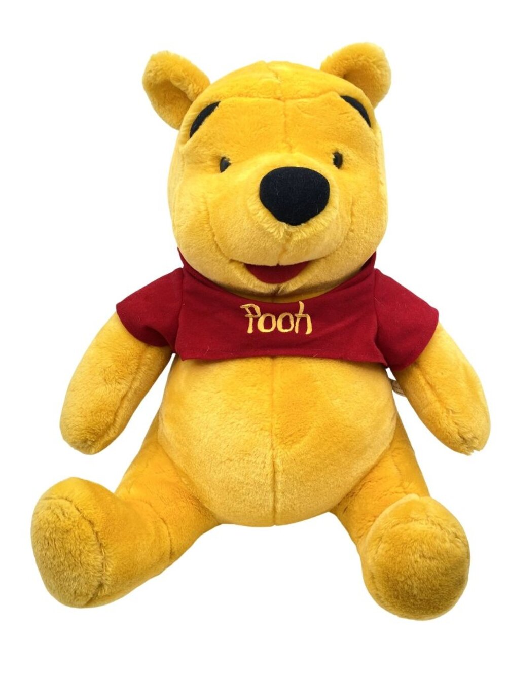 Winnie The Pooh Plush Stuffed Animal Mattel Disney Yellow 18" Red Shirt Vintage